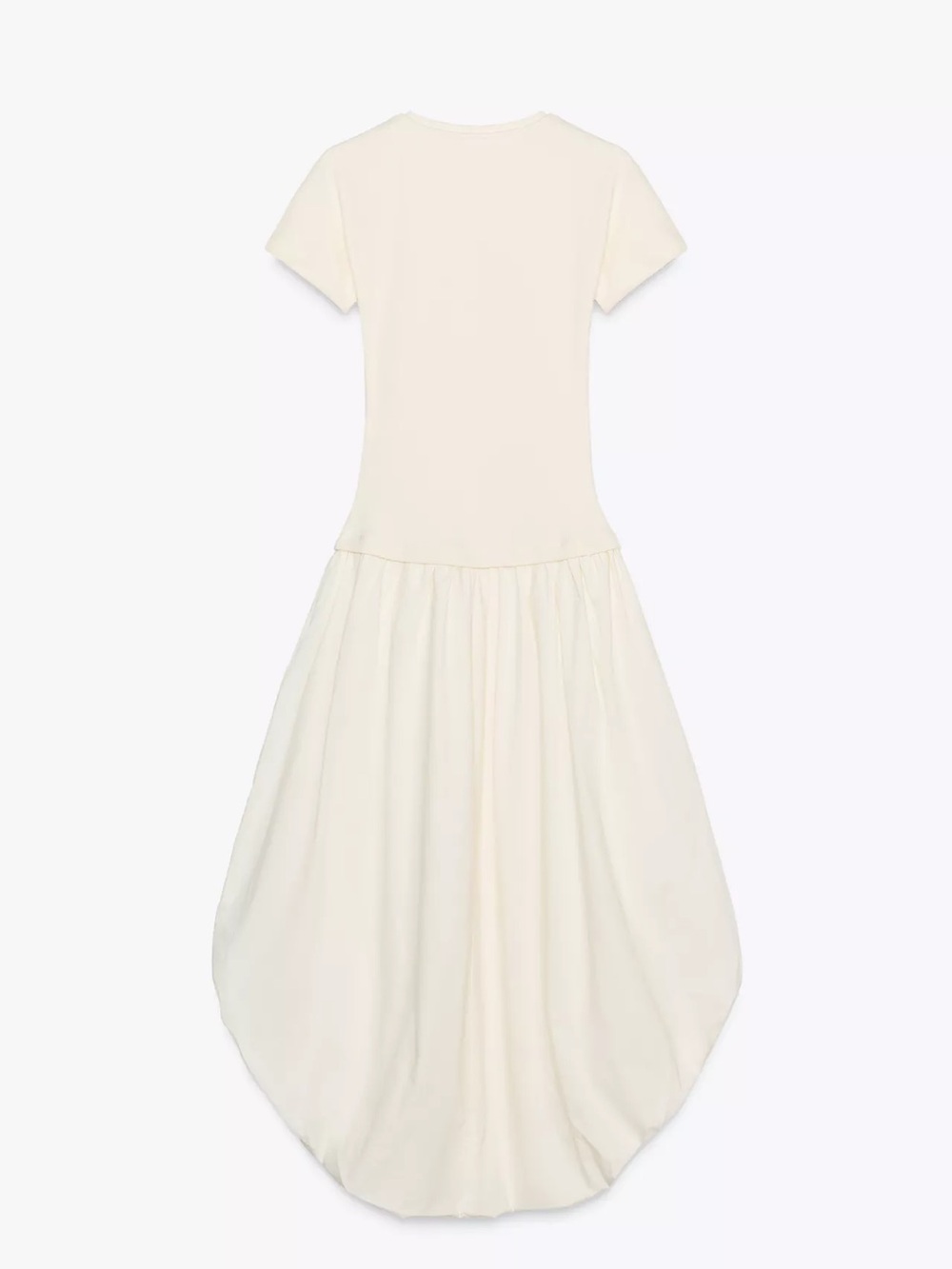 Zara Short-Sleeve Balloon-Hem dress